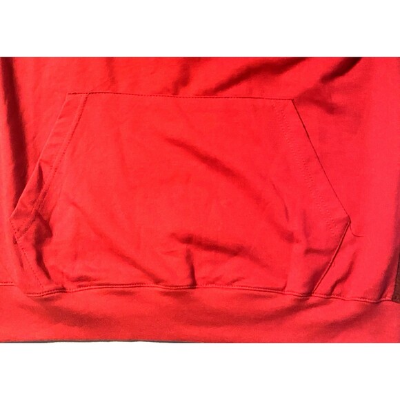 ECKO Unltd. Short Sleeve Hoodie Red Embossed Rhino Small Kangaroo Pocket - Picture 2 of 8